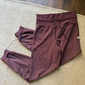 Vuori Performance Jogger Ankle Pants Burgundy Mauve Drawstring Size S